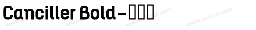 Canciller Bold字体转换